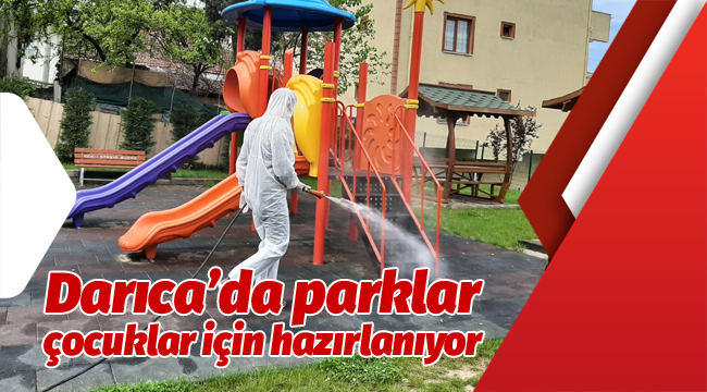 Darıca'da parklar çocuklar için hazırlanıyor