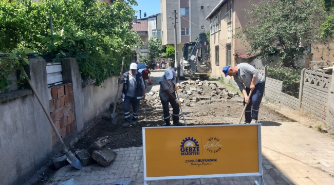 Gebze Fen İşleri'nden üst yapı hizmetleri