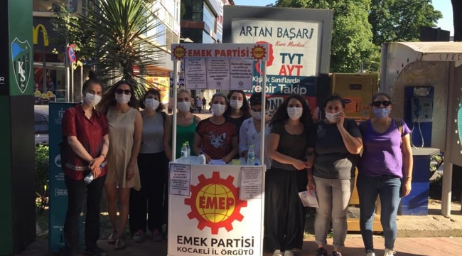 EMEP'li kadınlar "İstanbul Sözleşmesi Yaşatır" diyor