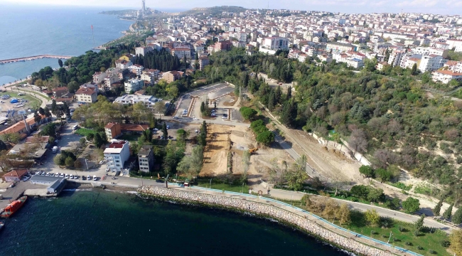 Darıca Millet Bahçesi otoparkında hummalı çalışma sürüyor