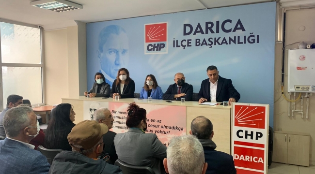 CHP Darıca'da milletvekilleri saha çalışması öncesi partilileriyle buluştu