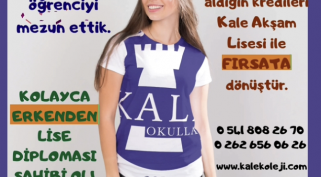 Kale Akşam Lisesi ile Açıköğretim Lisesindeki kredilerinizi değerlendirin! 