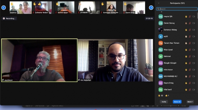 Darıcalı öğrenciler, ünlü sanatçı ile online olarak buluştu