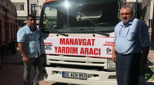 Darıca'dan Manavgat'a bir kamyon yardım malzemesi