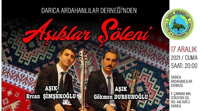 Ardahanlılar, Darıca'da Aşıklar Şöleni'nde buluşuyor!