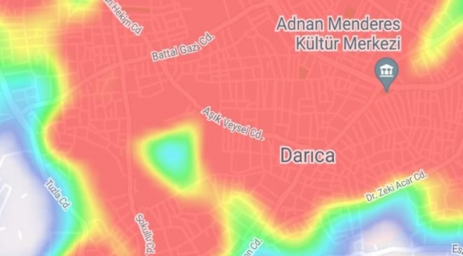 Darıca'da koronavirüs yoğunluk haritası korkutuyor!