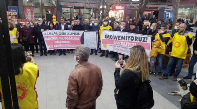 Darıca Çınaraltı'nda ''Geçinemiyoruz'' eylemi yapıldı