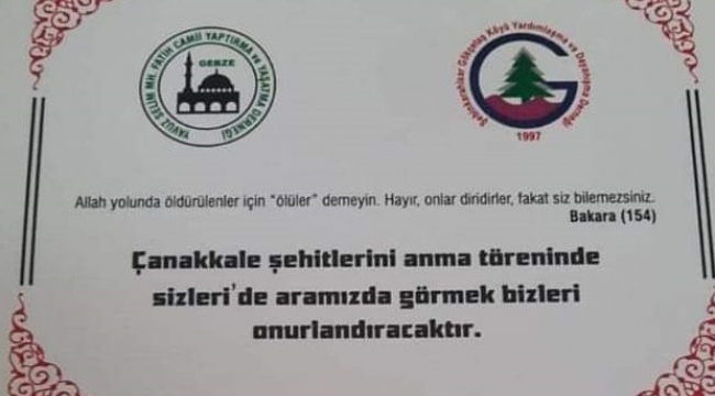 Gökçetaşlılar'dan şehitlere vefa'ya davet