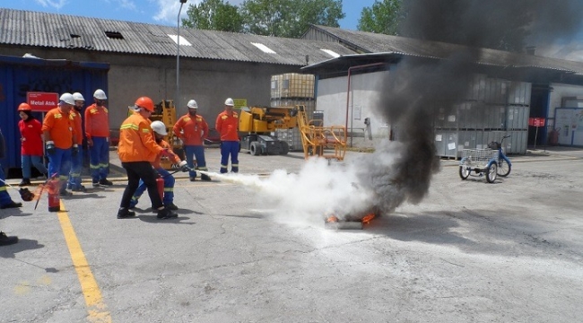 Büyükşehir itfaiyesinden Shell ekiplerine eğitim