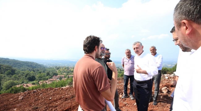 Büyükakın, teleferik inşaatını yerinde inceledi