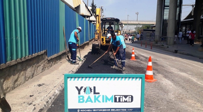 Darıca'da bozulan yollara anında müdahale