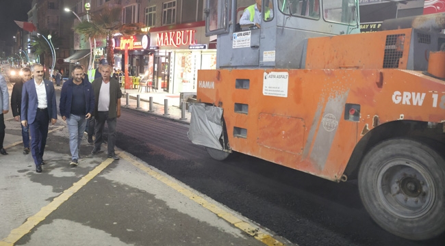 Fatih Caddesi'nin asfaltı yenilendi