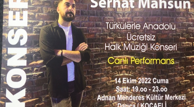 Serhat Mahsun, konserine sevenlerini davet etti