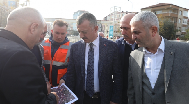 Büyükakın, Darıca Okul Yolu Caddesi'ndeki üst geçit projesini inceledi