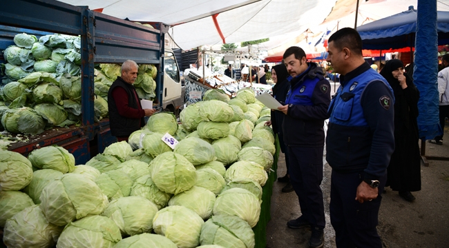 Çayırova Zabıtası'ndan pazar denetimi