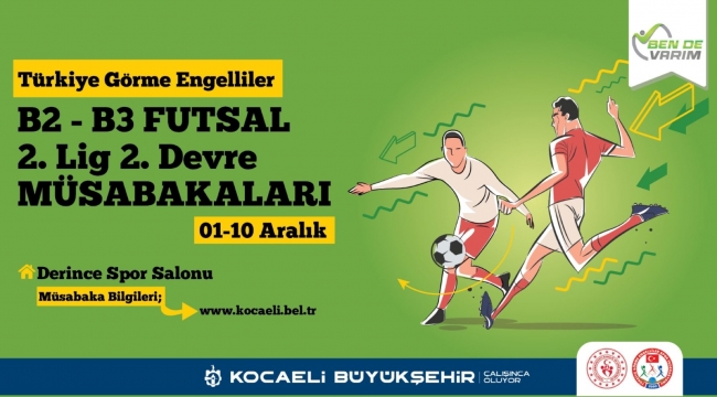 Görme Engelliler Futsal Turnuvası Kocaeli'de yapılacak