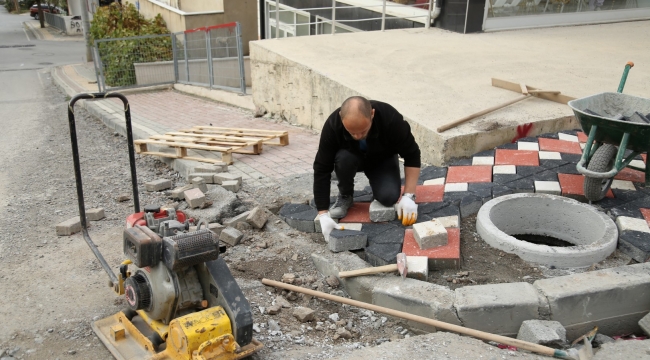 Gebze Topal Ağa Osman Caddesi'ne kilim desen parke ve kaldırım