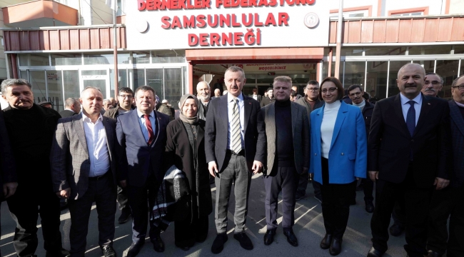 Büyükakın, Samsun Kocaeli Dernekleri Federasyonu'nu ziyaret etti