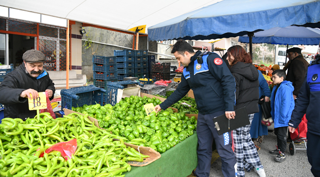 Çayırova zabıtasından pazar denetimi