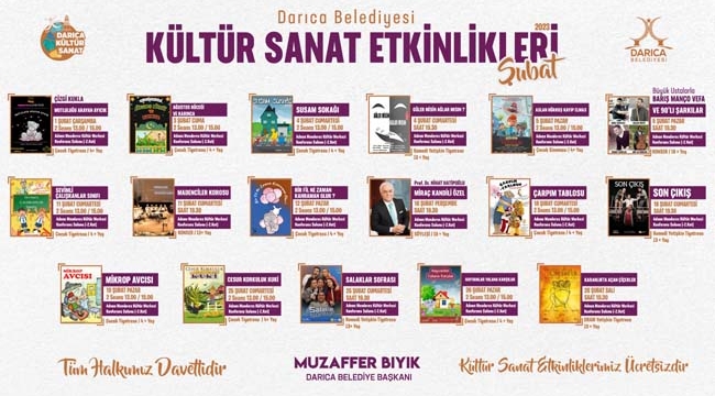 Darıca'da Şubat ayı etkinlikleri belli oldu