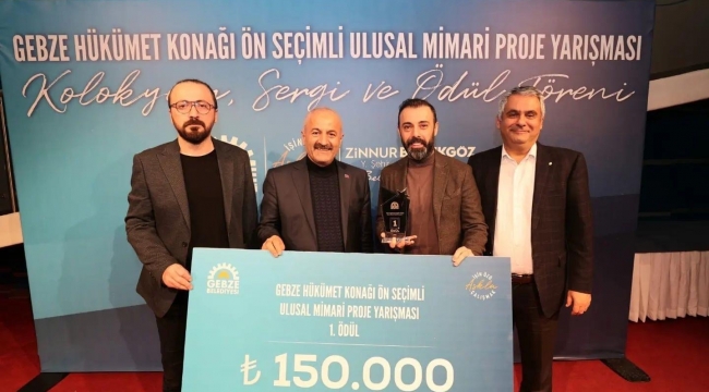 Gebze Hükümet Konağı Proje Yarışması'nda ödüller sahiplerine takdim edildi