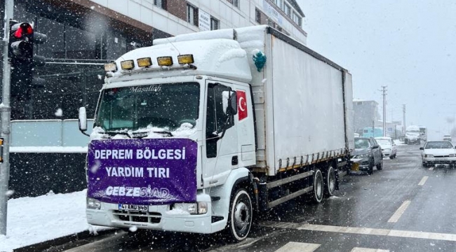 GEBZESİAD'ın yardım tırları Gaziantep'te