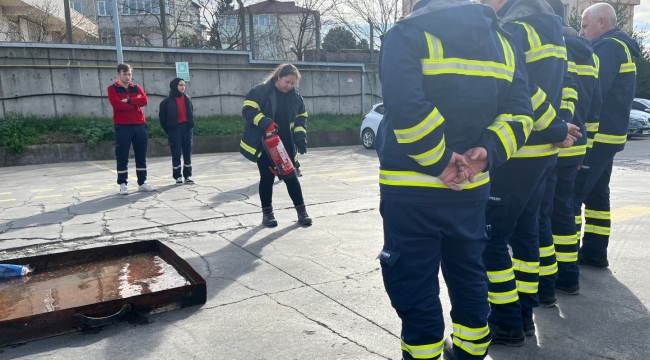 İtfaiyeden Omsan Lojistik personeline eğitim