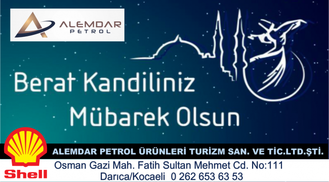 Alemdar Petrol Berat Kandili mesajı