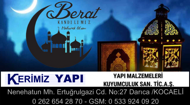 Kerim-iz Yapı, Berat Kandili Mesajı