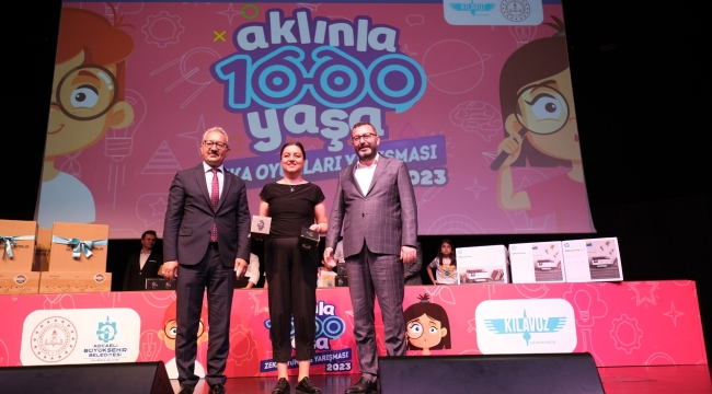 "Aklınla 1000 Yaşa" zeka oyunları yarışmasının kazananları ödüllerini aldı