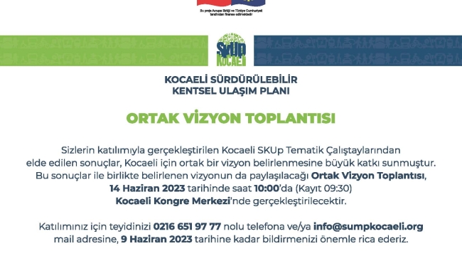 SKUP Ortak Vizyon Toplantısı yapılacak