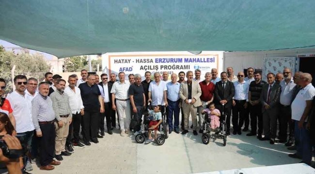 Hatay'da kurulan Erzurum Mahallesi'ne KEDFE'den destek