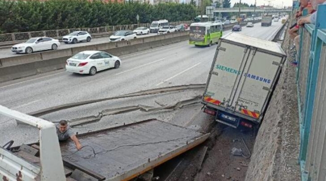 Kamyonet istinat duvarına çarptı; sürücü yaralandı