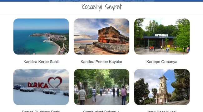 Kocaeli'nin turistik mekanları cepte