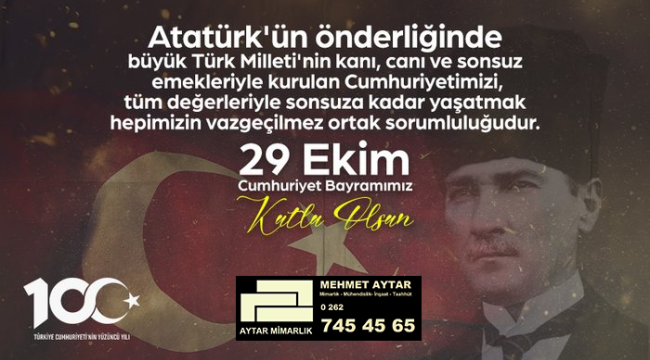 Aytar Mimarlık 29 Ekim kutlaması