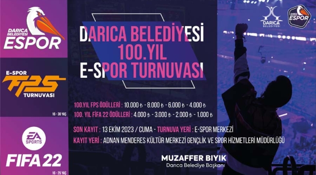 Darıca'da 100. Yıl E-Spor Turnuvası düzenlenecek