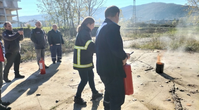 İtfaiyeden KOÜ Teknopark'a eğitim