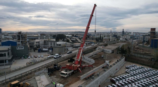 Darıca Osmangazi'de kiriş montajları başladı