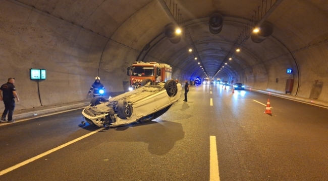 Kuzey Marmara Otoyolu'nda tünelde zincirleme kaza