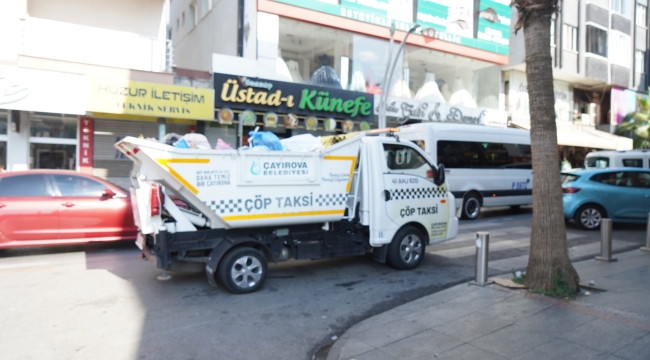 İşlek cadde ve dar sokaklarda Çöp Taksi hizmet veriyor