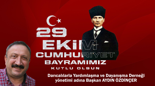 Darıcalılar Derneği 29 Ekim mesajı