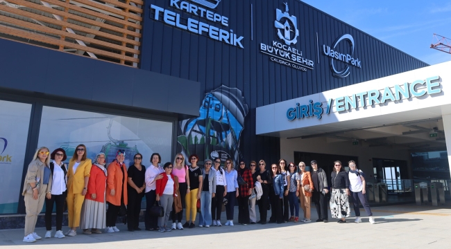 Kadın muhtarların teleferik gezisi