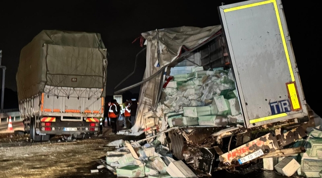 Kuzey Marmara Otoyolu'nda kaza: ulaşım tek şeritten sağlanıyor 