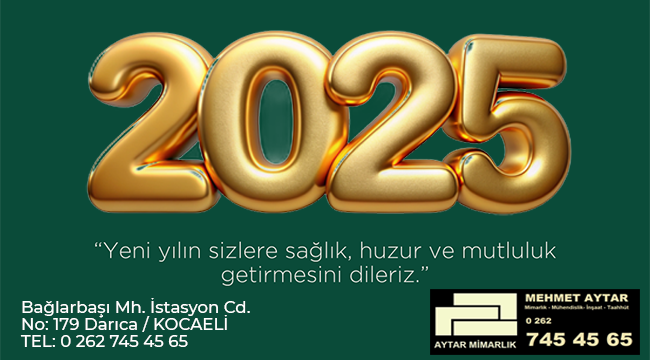 Aytar Mimarlık 2025 Yılbaşı Mesajı