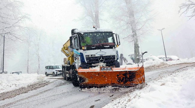 Kartepe'de kar yağışı