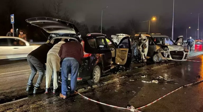 Ters yönde giren alkollü sürücü zincirleme kazaya neden oldu: 4 yaralı