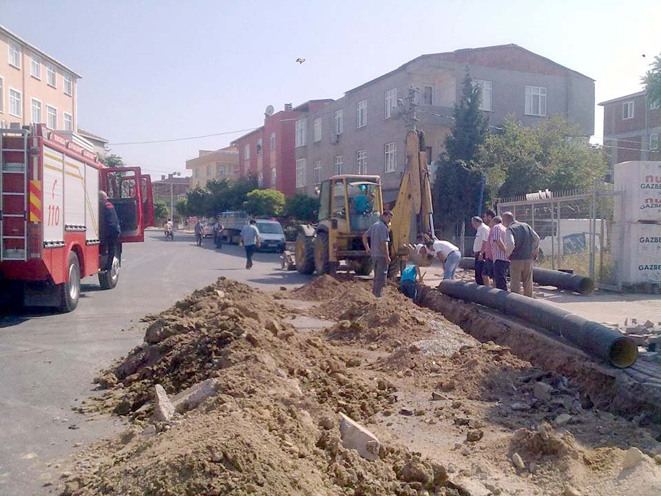 Doğalgaz borusu patladı